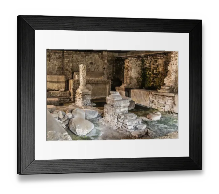Framed Print : Archaeological excavations from early Christian and Roman times
