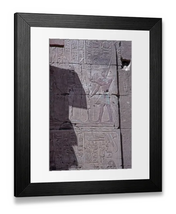 Framed Print : Detail, reliefs, Amun Temple of Hibis