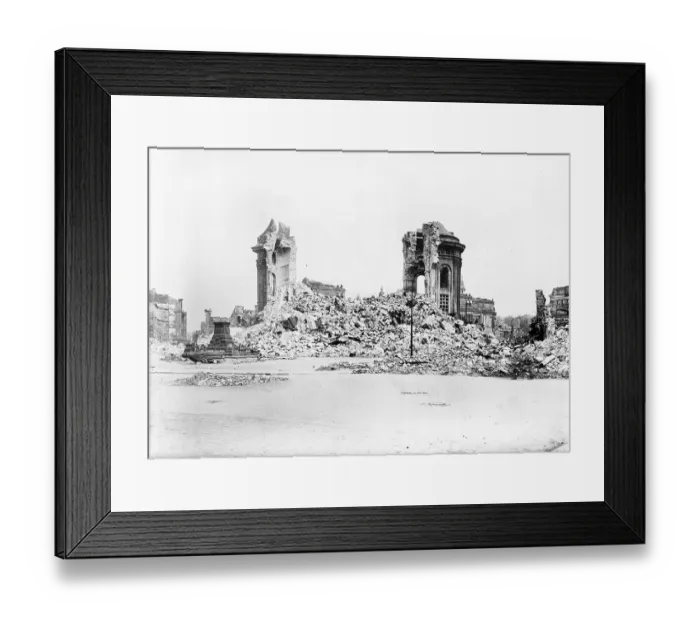 Framed Print : Rubble of the Dresden Frauenkirche by George Baehr Framed Print : Rubble of the Dresden Frauenkirche by George Baehr
