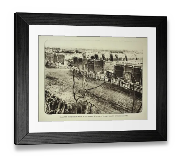 Framed Print : Second defence line trench at Oostkerke in Flanders during the First World War Framed Print : Second defence line trench at Oostkerke in Flanders during the First World War