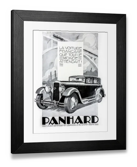 Framed Print : Vintage advert for the French automobile Panhard & Levassor 6DS Berline X66 from 1930 Framed Print : Vintage advert for the French automobile Panhard & Levassor 6DS Berline X66 from 1930