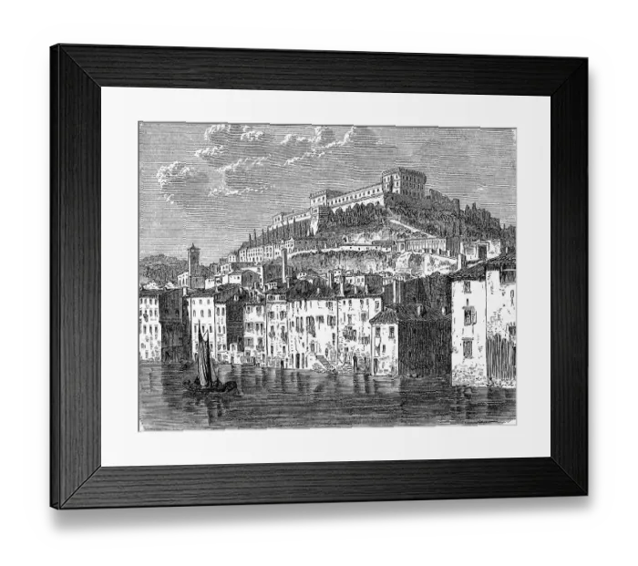Framed Print : Castle, Castello nuovo in Verona Framed Print : Castle, Castello nuovo in Verona
