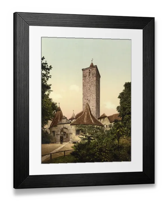 Framed Print : Castle gate in Rothenburg ob der Tauber Framed Print : Castle gate in Rothenburg ob der Tauber