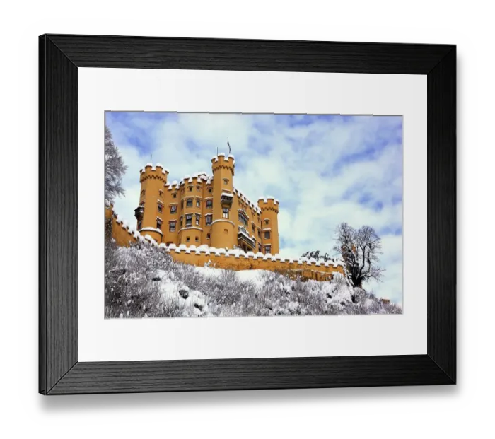Framed Print : Hohenschwangau Castle in winter Framed Print : Hohenschwangau Castle in winter