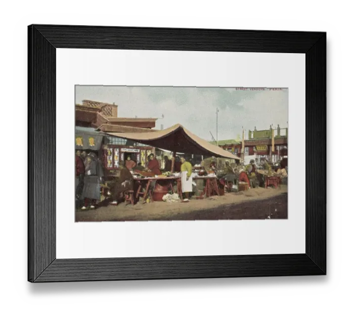 Framed Print : Street Vendors in Beijing in 1907 Framed Print : Street Vendors in Beijing in 1907