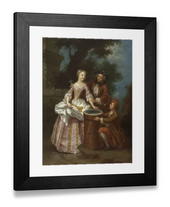 Framed Print : Gambling, Raffle, Lottery, c. 1750
