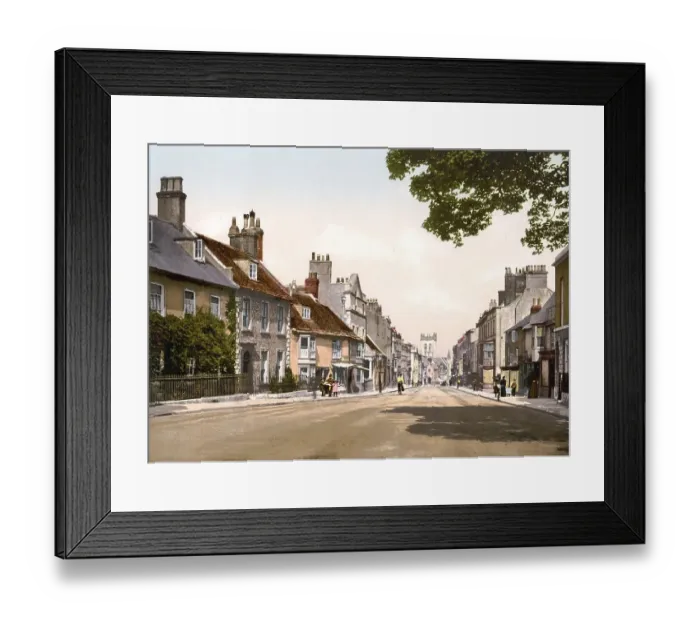 Framed Print : The High Street, Dorchester, town in the south-west of the English county of Dorset Framed Print : The High Street, Dorchester, town in the south-west of the English county of Dorset