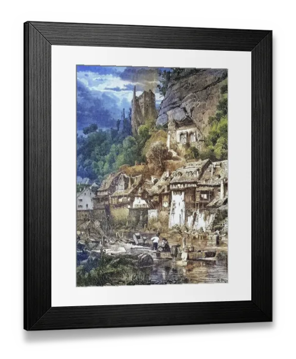 Framed Print : Oberstein an der Nahe, today Idar-Oberstein Framed Print : Oberstein an der Nahe, today Idar-Oberstein