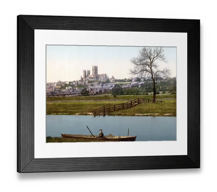 Framed Print : Lincoln, capital of the county of Lincolnshire and touched by the River Witham
