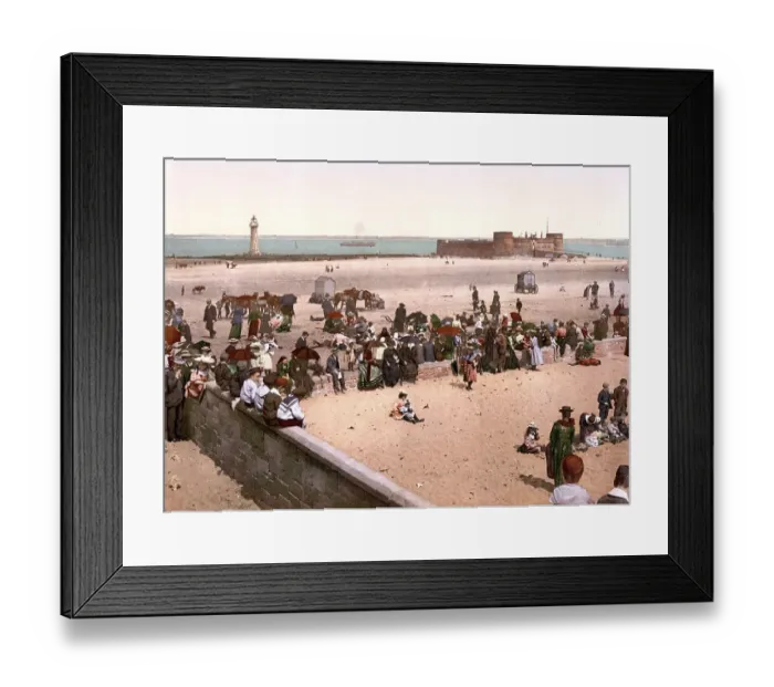 Framed Print : New BrightonStrand, Liverpool, ca 1895
