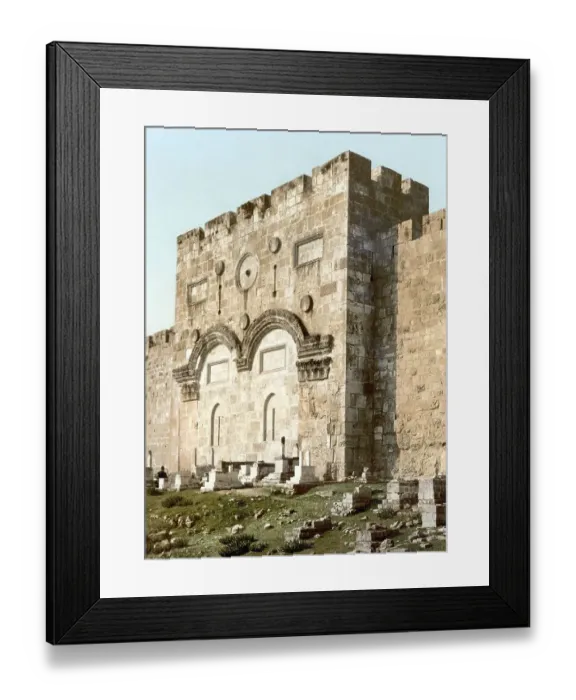Framed Print : The Golden Gate, Jerusalem, Holy Land