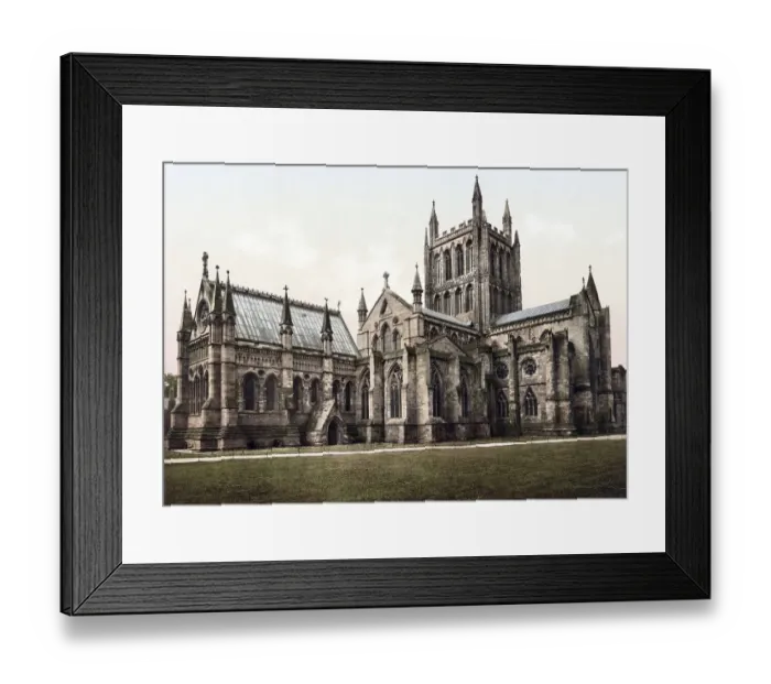 Framed Print : Hereford Cathedral. Cathedral of Saint Mary the Virgin and Saint Ethelbert the King