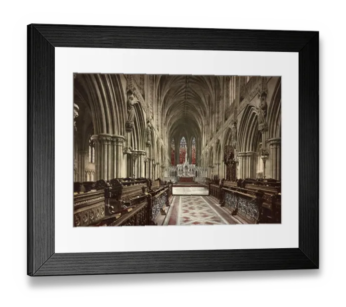 Framed Print : Choir of Lichfield Cathedral is an Episcopal Church of the Church of England