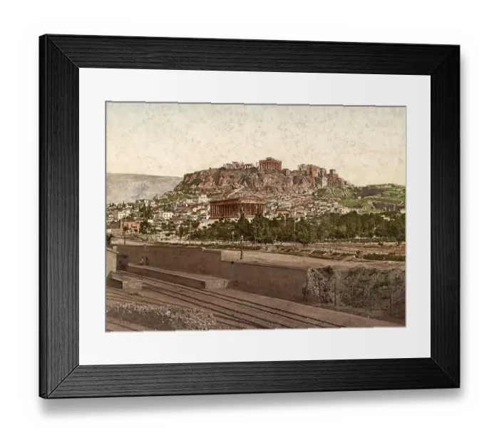 Framed Print : The Acropolis and the Temple of Theseus