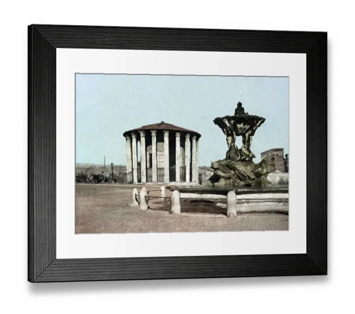Framed Print : Temple of Vesta Colla Fountain