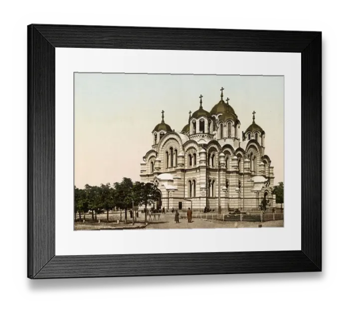 Framed Print : Vladimir Cathedral on Taras Shevchenko Boulevard in the centre of the Ukrainian capital Kiev