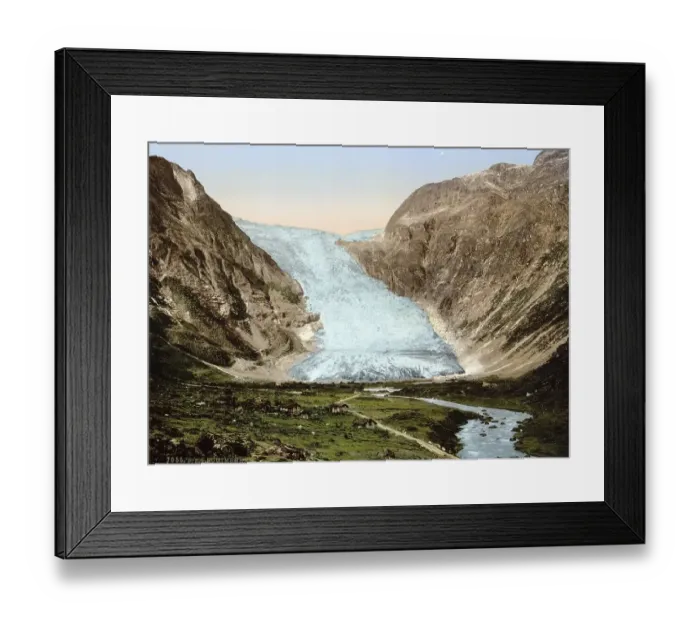 Framed Print : The Boiumsbrae Glacier in the Sognefjord