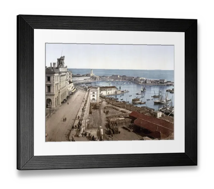 Framed Print : The Harbour and the Admiralty, Algiers