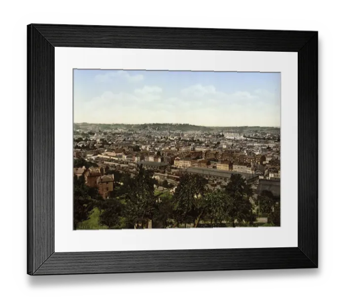 Framed Print : General view of Liege seen from the north Framed Print : General view of Liege seen from the north