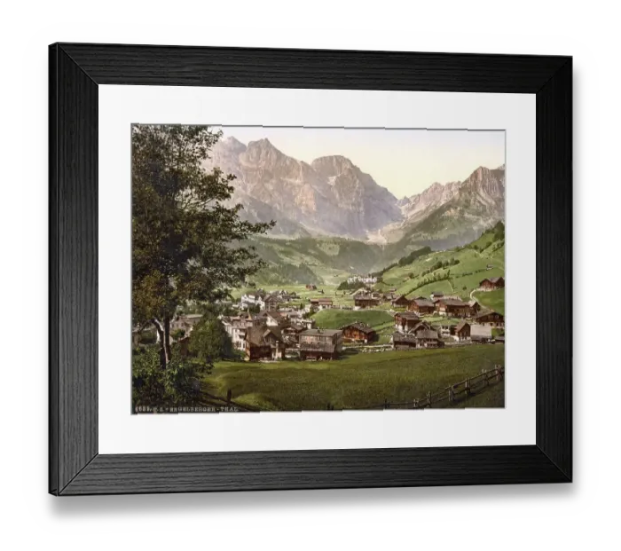 Framed Print : Engelberg Valley and Juchlipass