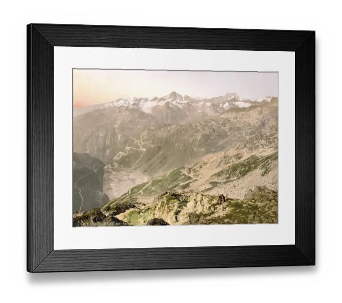 Framed Print : Furka Pass, Panorama, Bernese Oberland