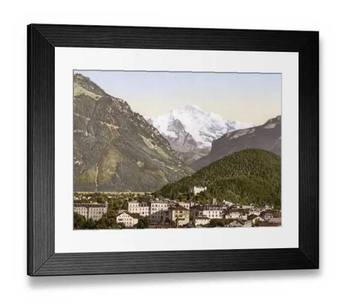 Framed Print : Interlaken, with Jungfrau, Bernese Oberland