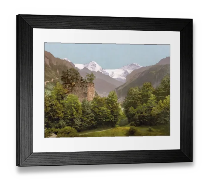 Framed Print : Interlaken, Ruins of Unspunnen