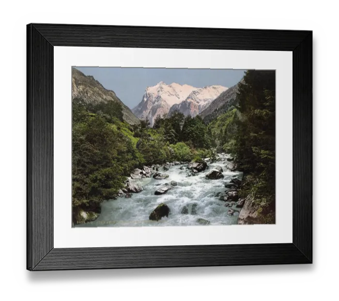 Framed Print : Lutschinen und Wetterhorn, Berner Oberland Framed Print : Lutschinen und Wetterhorn, Berner Oberland