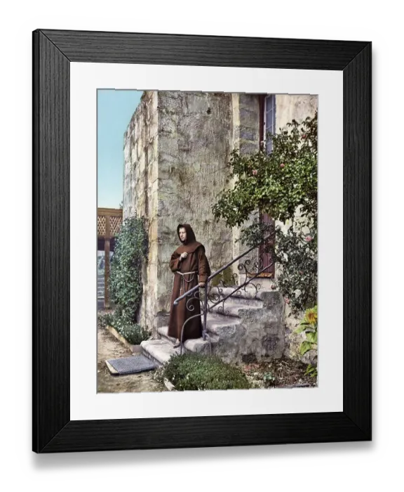 Framed Print : Brother Odoricus, Mission Santa Barbara
