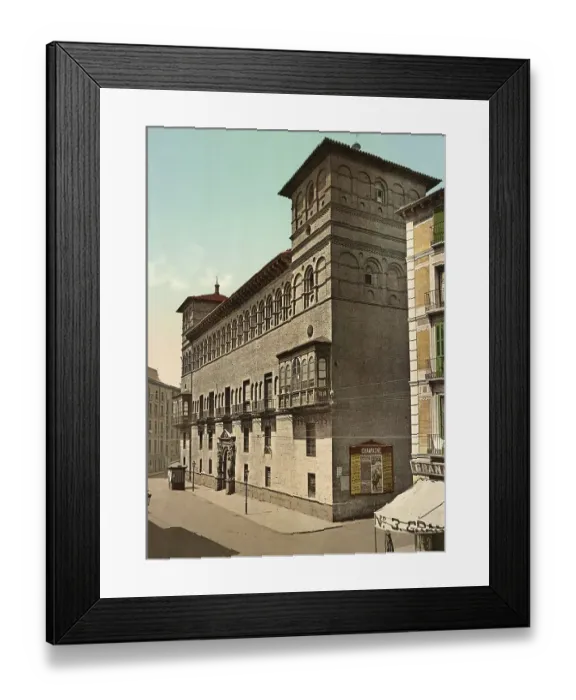 Framed Print : Zaragoza. La Audiencia, palaces of the count of Morata or Luna Framed Print : Zaragoza. La Audiencia, palaces of the count of Morata or Luna