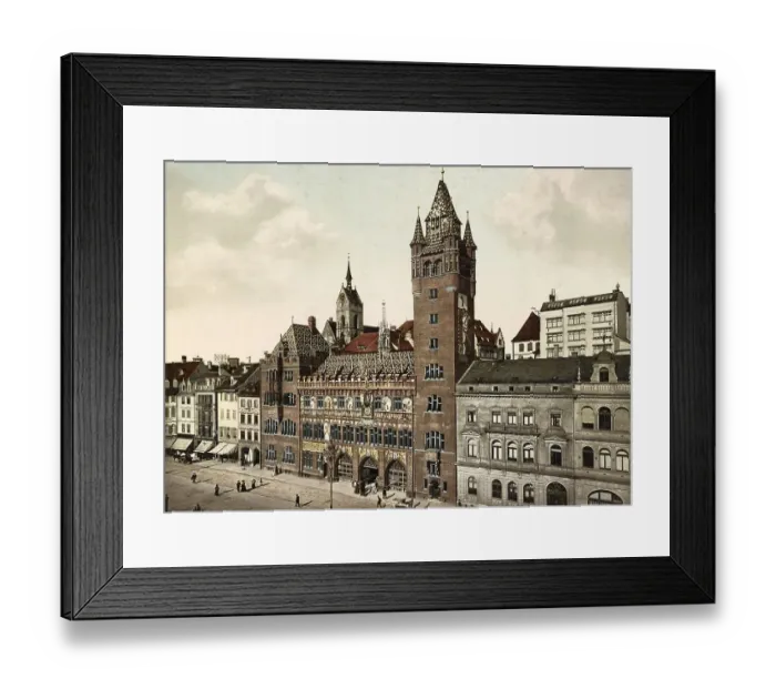 Framed Print : Das Rathaus von Basel, Schweiz Framed Print : Das Rathaus von Basel, Schweiz