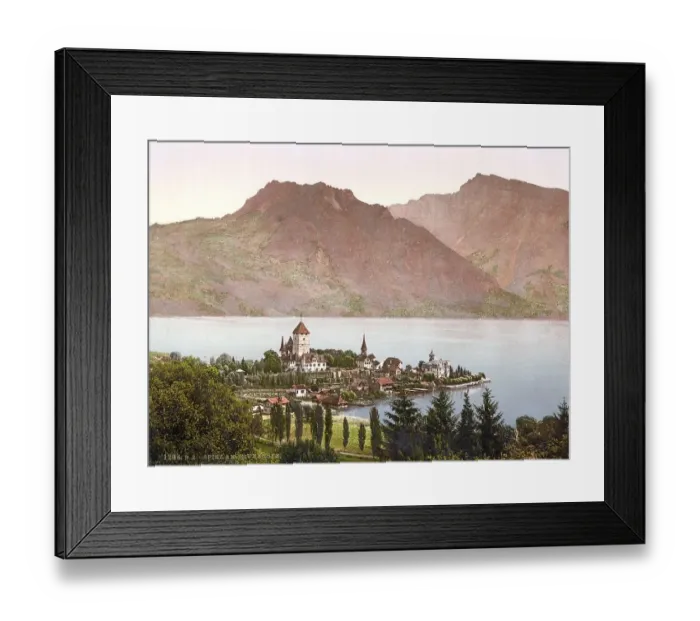 Framed Print : Thun, Lake of, Spiez, Bernese Oberland Framed Print : Thun, Lake of, Spiez, Bernese Oberland