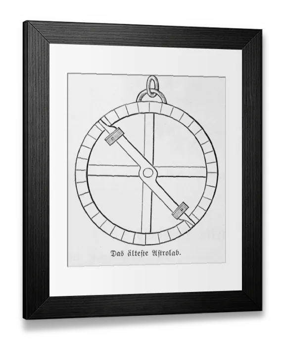 Framed Print : The oldest Astrolab is a historical measuring device