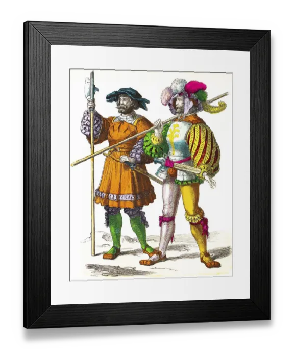 Framed Print : Munich picture sheet, costumes Framed Print : Munich picture sheet, costumes