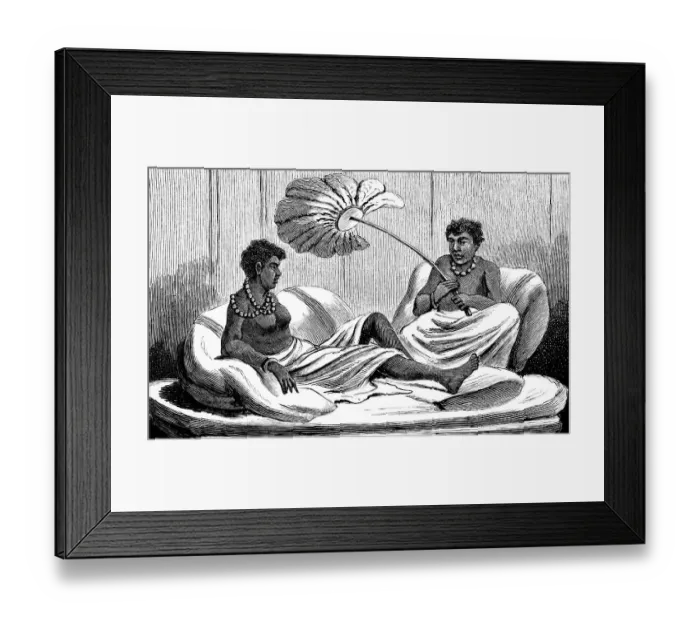 Framed Print : Woman King Dahomey, heat, lying