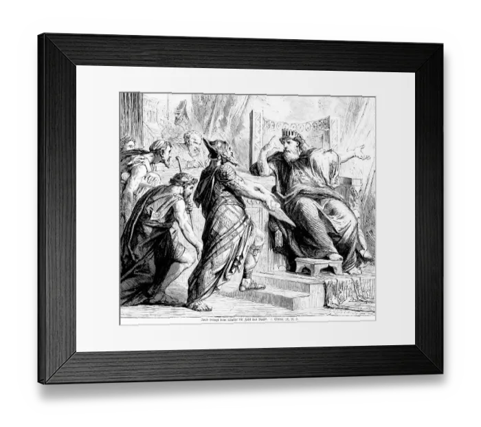 Framed Print : Joab brings the number of the people to the king Framed Print : Joab brings the number of the people to the king