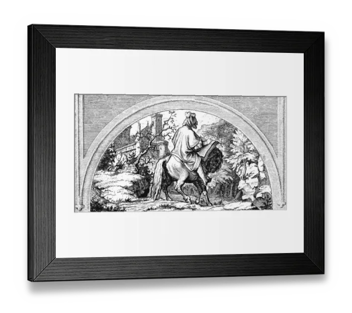 Framed Print : Martin Luther riding away from the Wartburg