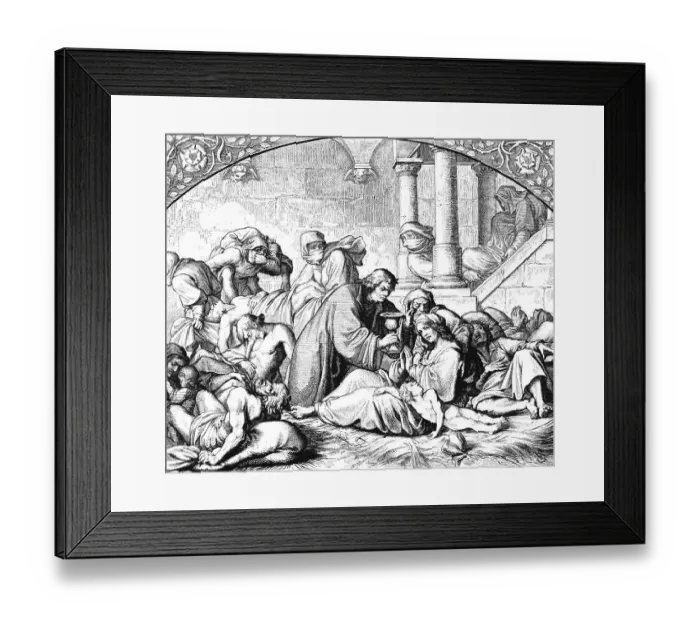 Framed Print : Martin Luther with the plague patients