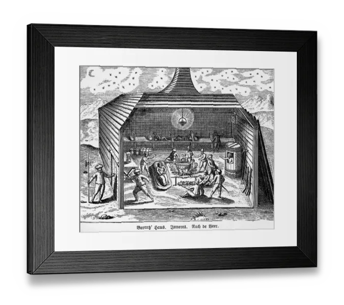 Framed Print : House, inside, Willem Barents (1550-1597) Framed Print : House, inside, Willem Barents (1550-1597)