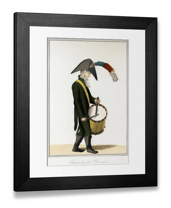 Framed Print : Funny old Hamburg, drummer, douanen Framed Print : Funny old Hamburg, drummer, douanen