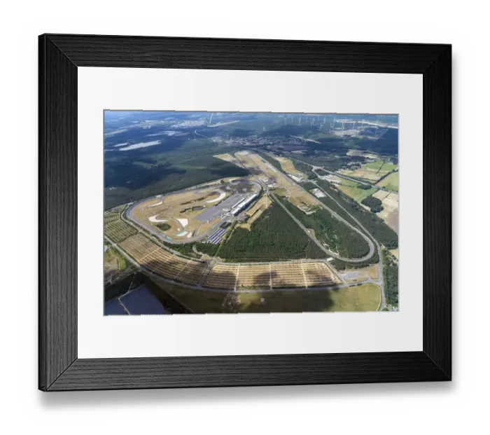 Framed Print : Aerial view Lausitzring, race track Framed Print : Aerial view Lausitzring, race track