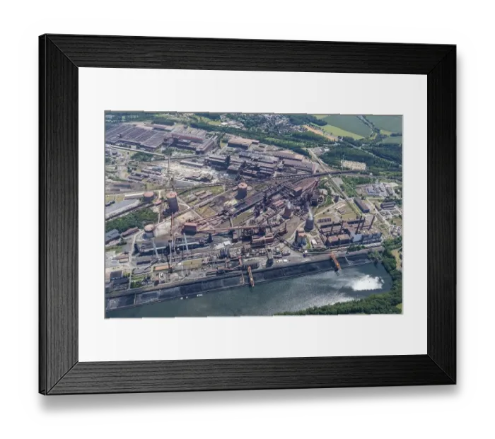 Framed Print : Aerial view of the Salzgitter AG steelworks Framed Print : Aerial view of the Salzgitter AG steelworks