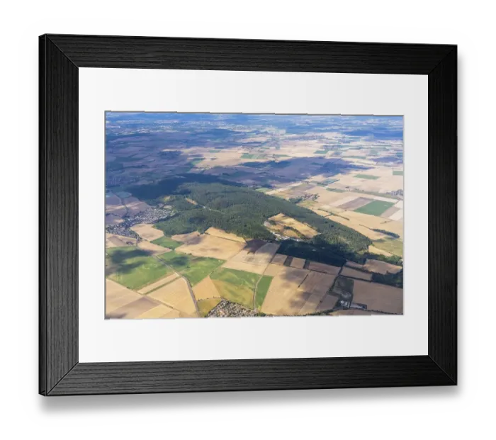 Framed Print : Aerial view of the Asse, mountain range