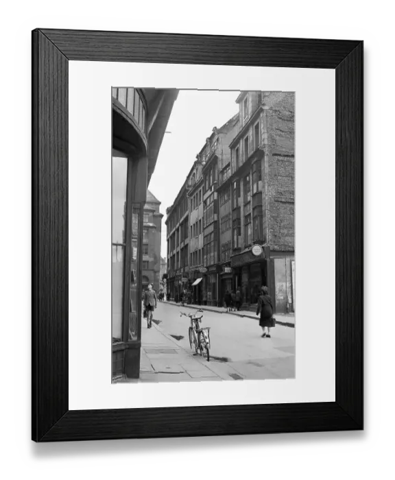 Framed Print : Schuhmachergaesschen, 1955, Leipzig