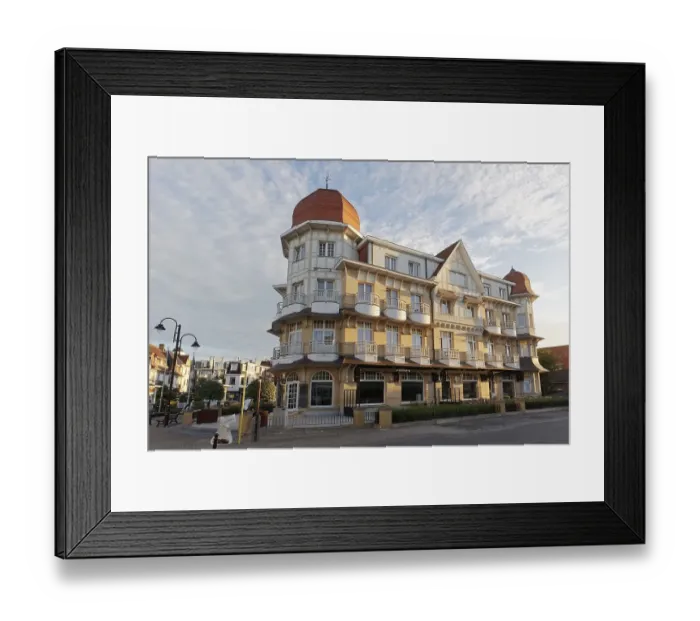 Framed Print : Grand Hotel Belle vue, Anglo-Norman style building Framed Print : Grand Hotel Belle vue, Anglo-Norman style building