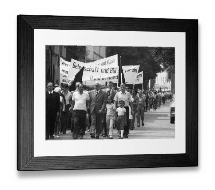 Framed Print : With black flags, mourning and anger