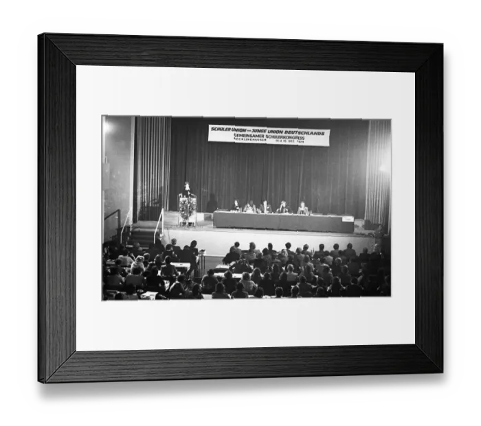 Framed Print : The joint school congress of the Junge Union and part of the Christian Democratic Party (CDU) in Recklinghausen Framed Print : The joint school congress of the Junge Union and part of the Christian Democratic Party (CDU) in Recklinghausen