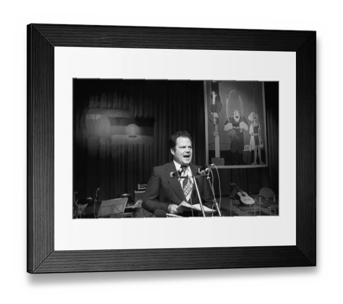 Framed Print : The German Communist Party (DKP) honoured the GDR on its 25th anniversary with an event on 06