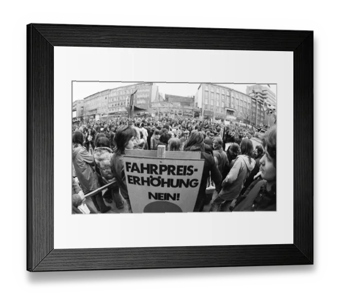Framed Print : Demonstrations from 1-5 April 1975 in the centre of Hanover Framed Print : Demonstrations from 1-5 April 1975 in the centre of Hanover