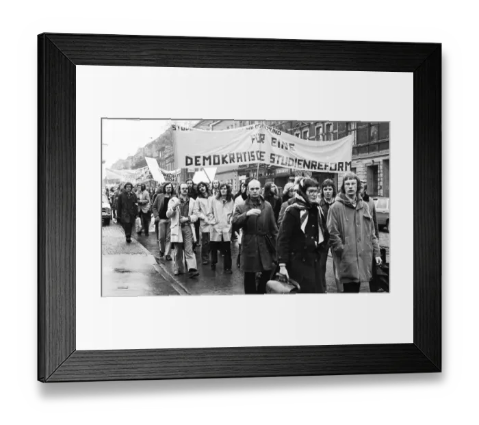 Framed Print : Students at Dortmund University demonstrated on 30 Framed Print : Students at Dortmund University demonstrated on 30